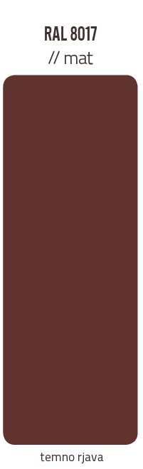 Barve kleparskih izdelkov – temno rjava mat
